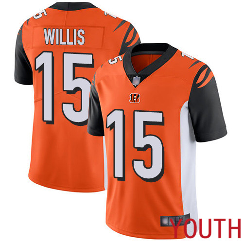 Cincinnati Bengals Limited Orange Youth Damion Willis Alternate Jersey NFL Footballl #15 Vapor Untouchable->cincinnati bengals->NFL Jersey
